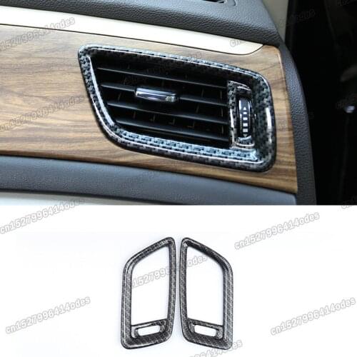 Carbon fiber car dashbard air oulet side vent trims chrome for trumpchi gac gs8 2017 2018 2019 2020 2021 styling auto accessory