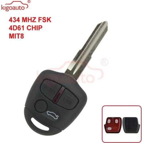 Kigoauto car fob Remote key 3 button 434Mhz MIT8 4D61 for Mitsubishi Lancer replacement key