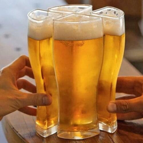 Bar 4in1 Acrylic Plastic Material Friends Party Holiday Birthday Drink Beer Mug Wine Cool Drink High-quality Creative Beer Glass