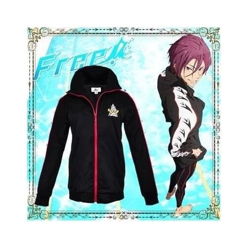 Free! - Iwatobi Club Rin Matsuoka Deluxe Edition Uniform Jacket Coat Suit Cosplay Costume Samezuka Academy Logo Boys Outfit