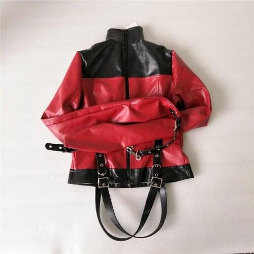 Female Sofe Pu Leather Adjustable Bound Bondage Straitjacket Coat For Women Erotic Body Harness Cosplay Adult Sex Games Toy S06