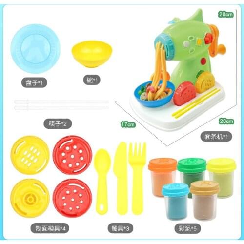 Diy Childrens Plasticine and Tool Mould set for Colored clay Large Noodle Machine