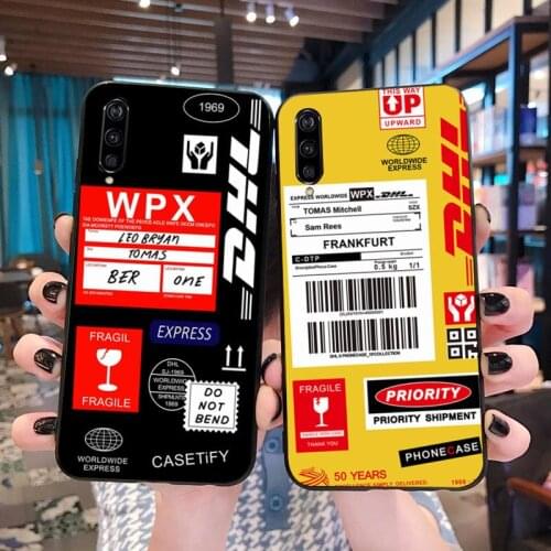DHL Express 50th Anniversary Edition Label DIY Luxury Phone Case for Xiaomi Mi10 10Pro 10 lite Mi9 9SE 8SE Pocophone F1 Mi8 Lite