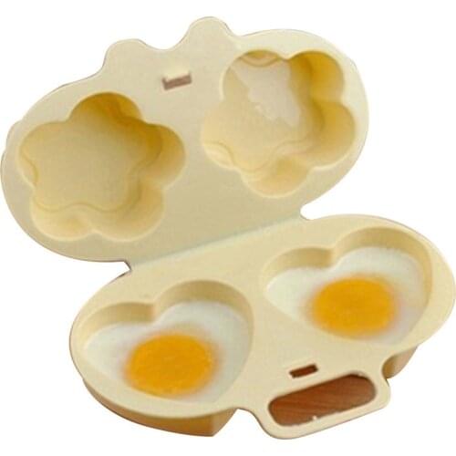 Egg Poacher Microwave Egg Cooker Love Heart Flower Shaper Mold Egg Poacher Cooking Tools Kitchen Gadget
