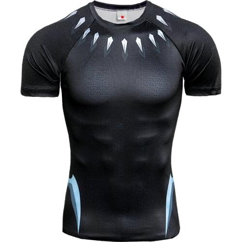 Bodybuilding Compression Shirt Cosplay 3D Printed Sport T-shirt Fitness Short Sleeve Dry Fit Tight Tee Tops Workout Gym Clothing
