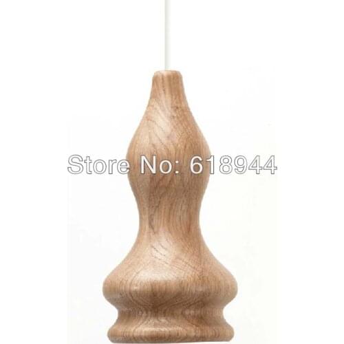Freeshipping 2014 HOT italian modern wood pendant light, incandescent luminaire hanging lights fixture, light cord 1 meter