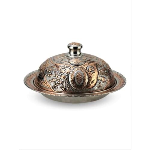 Miray Lux Ottoman Rigging Inlaid Copper Sahan 32 cm