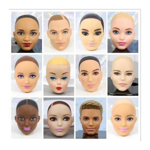 Men Heros Rare Doll Head No Hair Good Makeup Doll Bald Head Toys Parts Kids Playing House DIY Toy Ken Prince Boy Doll Heads
