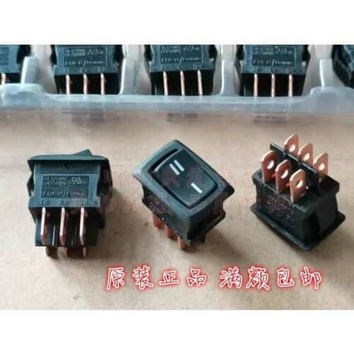 Original New 100% rocker switch rocker left and right 6pin 2gear 6A250V opening 19*13MM
