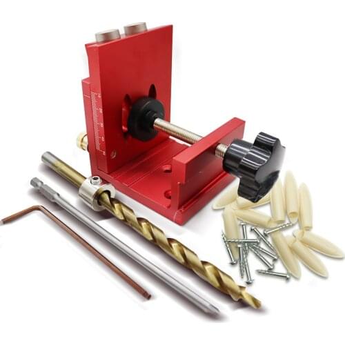 9MM two-hole adjustable height aluminum alloy woodworking punch oblique hole locator woodworking punch auxiliary woodworking too