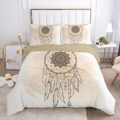 Customize 3D Bedding Sets Europe King Size Duvet Cover Set Bohemia Dreamcatcher Blanket Case Pillowcases Bedclothes Drop Ship