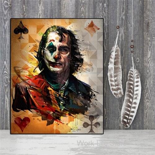 Poker Clown Painting Canvas Painting Clown Posters and Prints Wall Decoration Painting Living Room Decoration Painting