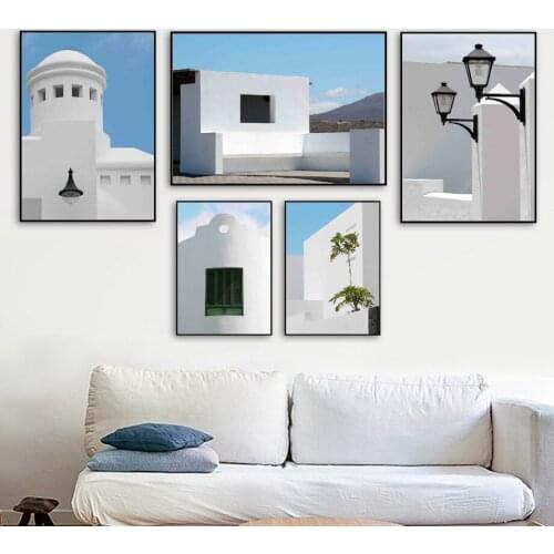 Building Window Light Door Plants Quotes Wall Art Canvas Painting Nordic Posters And Prints Wall Pictures For Living Room Decor