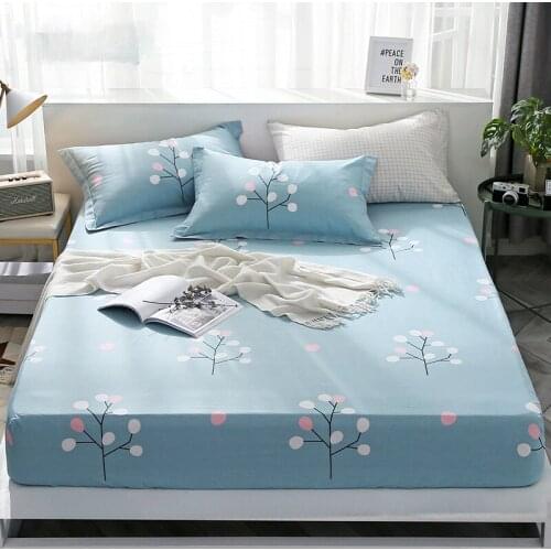 Cartoon Printed Fitted Bed Sheets Elastic Rubber Band Bed Sheet High Quality Bed Mattress Protect Cover Twill Home No pillowcase