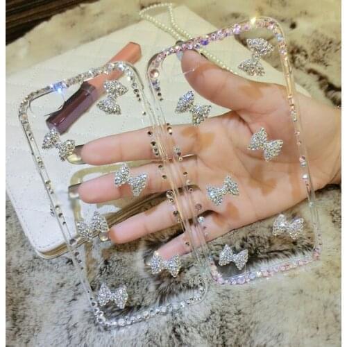 Luxury Bling Shine Crystal Diamond Bowknot TPU Case For Huawei P8 P9 P10 P20 P30 PLUS LiTE Mate10 20 Pro Lite Phone Case