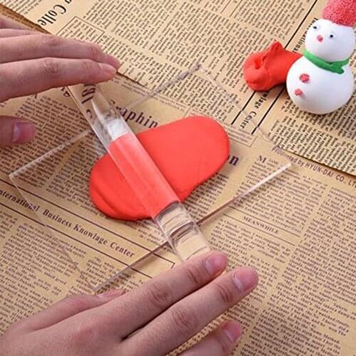 20cm Solid Clay Rolling Pin Acrylic Clay Roller DIY Modelling Clay Tools Sculpey Polymer Clay Art Craft Accessories