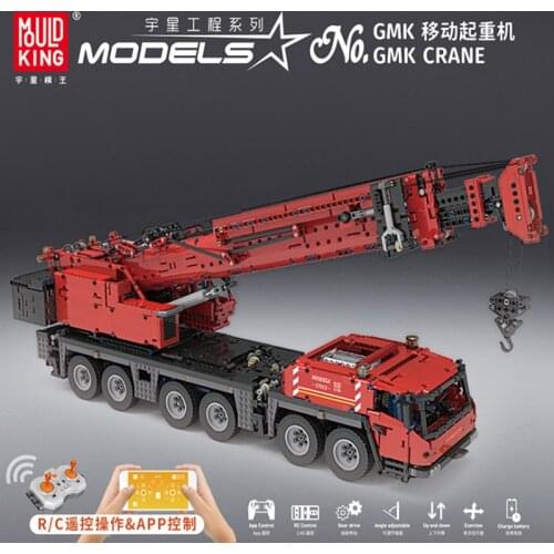 MOULD KING Building Blocks High-Tech APP RC Motorized GMK Crane Truck Model Stacking Bricks Kids Educational Toys Birthday Gifts