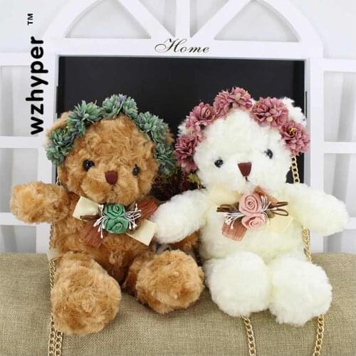 Lolita bag Pudcoco Cute Bag Fashion Kawaii Toddler Kids Baby Girls Cute Smile Bear Soft Plush Doll Bag Animal Shoulder Bag