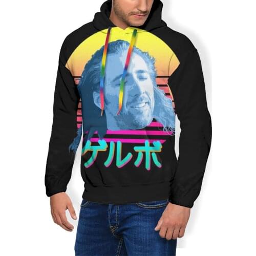 Nicolas Cage Hoodie Nicolas Cage Hoodies Men Streetwear Pullover Hoodie Nice Winter Purple Long Hoodies