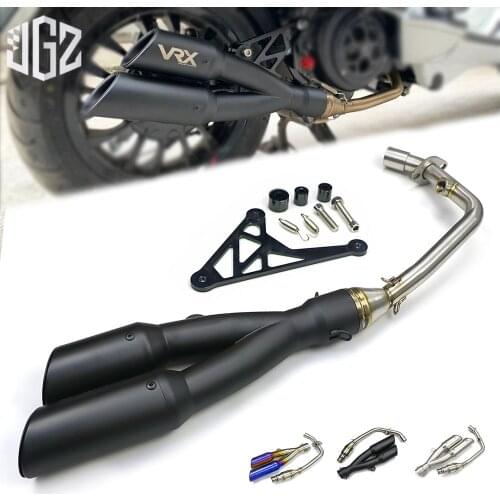 Motorcycle Front Rear Stainless Steel Exhaust Pipe Muffler Escape Slip-on Line Pipe For Vespa Sprint Primavera 150 All Years