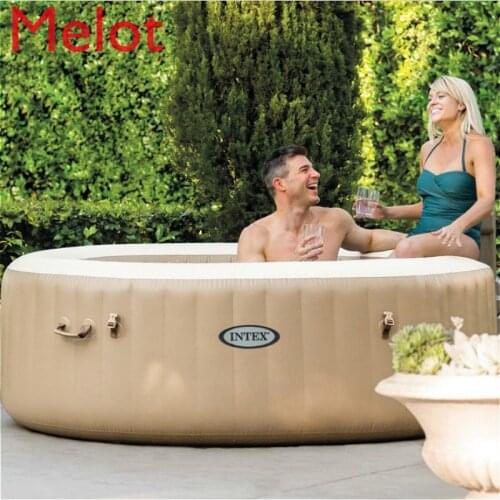 High-End Luxury Inflatable Tub Family Hot Spring Bath Bath Bath Bucket Constant Temperature Massage Heating Wave Pool