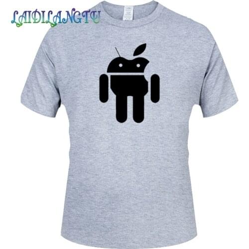 Hot SELL Android Robot apple humor printed funny tee cute cotton cool tshirt lovely summer costume t-shirt