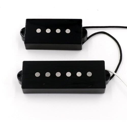 1 Set Donlis 5 string P bass pickup with flatwork Alnico 5 rods in black color for quality guitar bass