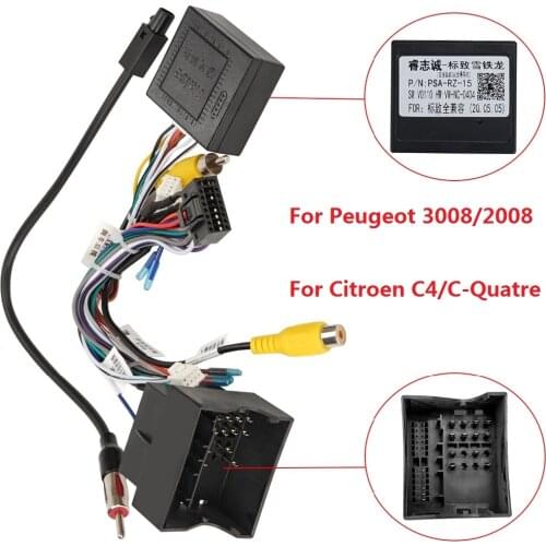 Raise PSA Canbus Box 16 Pin Car Stereo Android Harness For Peugeot 3008/2008 / Citroen C4 / C-quatre / C4L / C3 XR / C5 / DS6