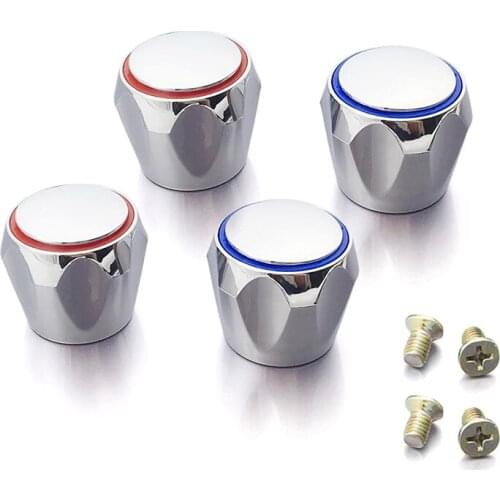 2 Sets Hot Cold Knob Handle for Home Kitchen Bathroom Washbasin Sink grifo cocina accesorios baño grifo giratorio