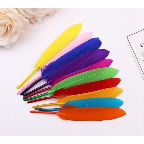 20/100pcs Duck FeathersDIY feathers for jewelry making Earrings Home needlework Wedding decoration plumes hat accessories10-15CM