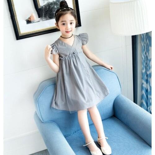 2021 Girls Dress Summer Formal Solid Color Sleeveless Princess Dresses Party Dress for Girl Birthday Toddler Girl Summer Clothes