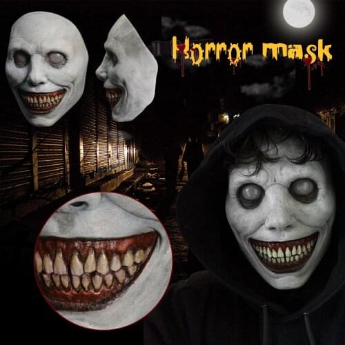 2021 Skeleton Creepy Halloween Mask Smiling Demon , The Evil Cosplay Props Carnival Scary Mask Holiday Party Decor mascarillas