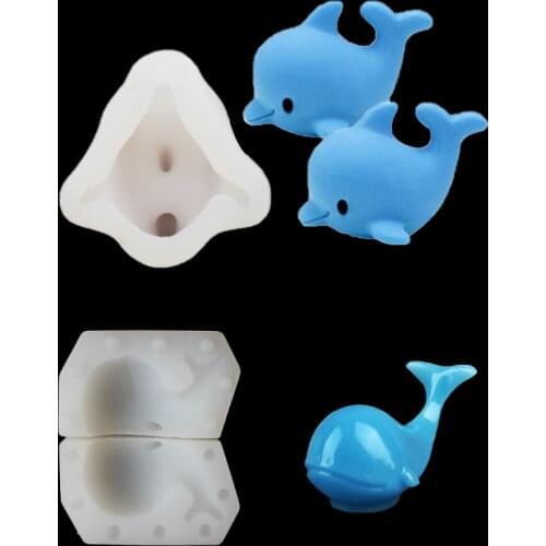 3D Whale Shape Mousse Cake Silicone Mold Ice Cream Fondant Molds Candy Chocolate Pudding Mould DIY Kitchen Baking Tools Soap