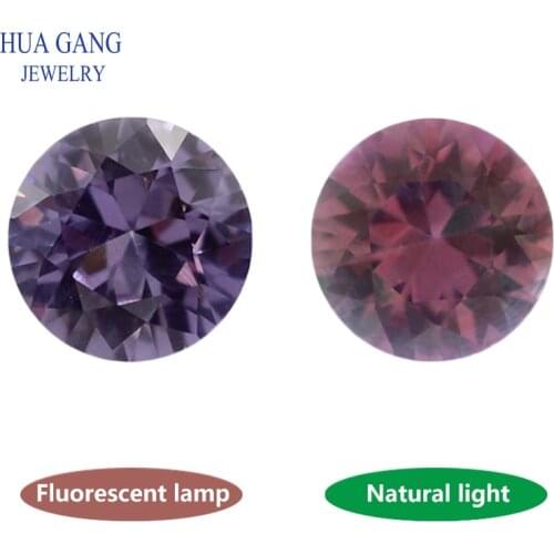 46# Alexand Synthetic Stone 0.8-10mm Round Brilliant Cut Synthetic Corundum Stone Gems For Jewelry