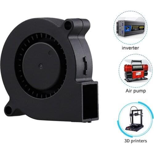 5015/4010/4020 12V&24V Cooling Turbo Fan Brushless 3D Printer Parts 2Pin For Extruder DC Cooler Blower Part Black Plastic Fans