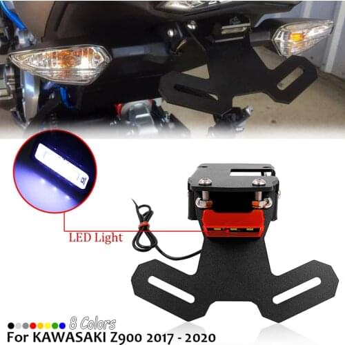 For KAWASAKI Z900 2017 2018 2019 2020 Motorcycle Tail Tidy Fender Eliminator Registration License Plate Holder with LED Light