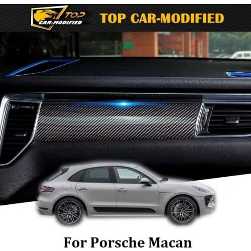 For Porsche Macan 100% Dry Carbon Fiber Automotive Interior Sticker Moulding Decoration Accessories Door Interior Suite Kit
