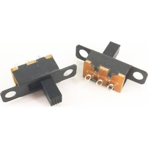 40PCS SS12F15 Toggle Switch 1P2T SPDT 3PIN SS-12F15 Slide Button Handle 4mm