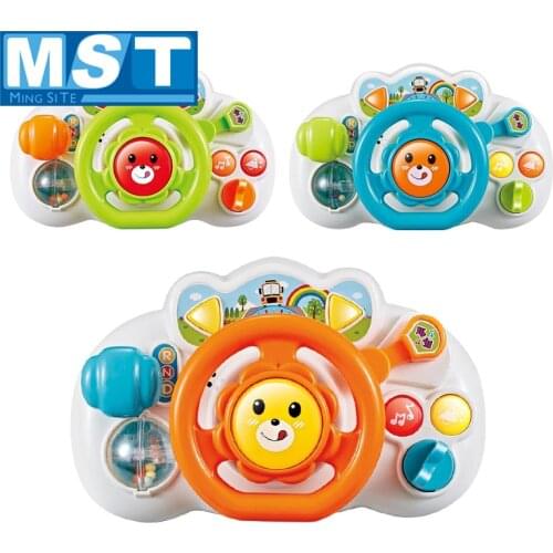 Eletric Simulation Vocal Steering Wheel Early Educational Musical Steering Toys With Sound Light For Children Babies