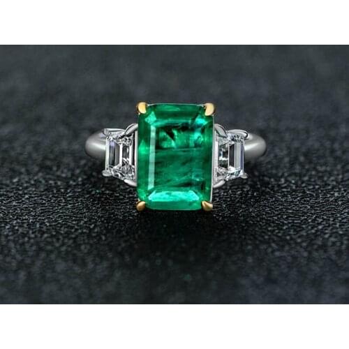 New emerald Sterling Silver Ring for womens Retro accessories S925 sterling silver high grade elegant jewelry