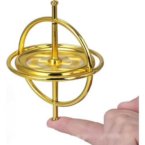 Creative Scientific Educational Metal Finger Gyroscope Gyro Top Pressure Relieve Classic Toy Traditional Learning Toy For Kids