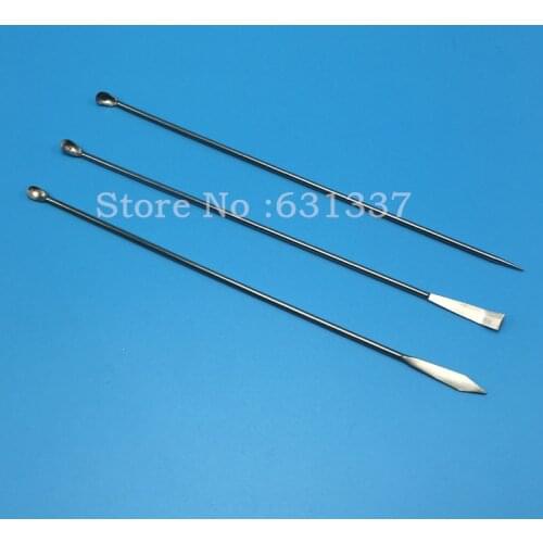 Free shipping Lab Spoon/ Spatula Microspatulas Stainless Steel 3pcs/set