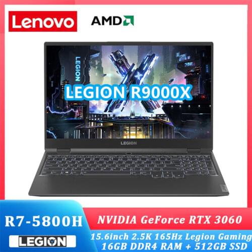 Lenovo LEGION e-sports R9000X 2021 15.6inch gaming laptop R7-5800H Windows 10 16GB 512G/1TB SSD GeForce RTX 3060 backlit metal