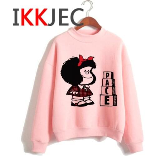 Mafalda hoodies female plus size Ulzzang women clothing sweatshirts graphic