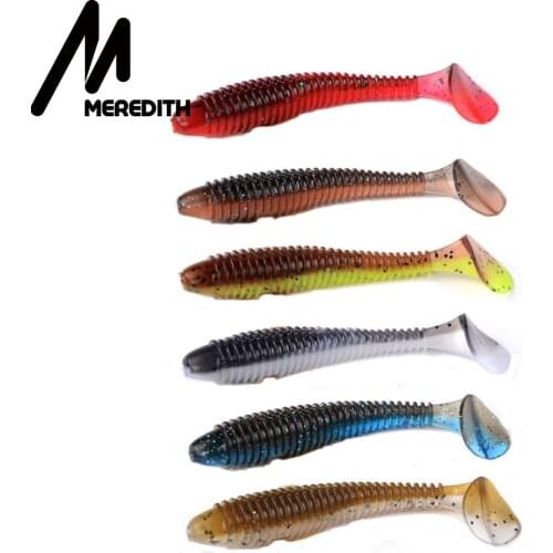Meredith 6pcs 7.1" Tube Soft Bait Long Tail for Fishing Lure SwimBaits of Big Game Fishing for Any Fishing Rigs Free shipping