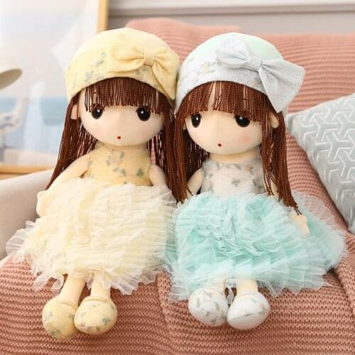 KawaiiLittle Girl Fluffy Stuffed Soft Fairy Doll Girls Toy Birthday Christmas Gift for Girl