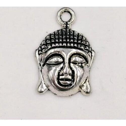 Fashion Jewellery 50pcs Buddha head Charm Pendants for Necklace Bracelet Jewelry Making Fast shipping