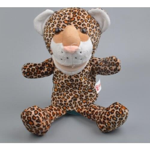 30cm Soft Toys Fingers Doll Squirrel Leopard Cat Voles Fox Hand Puppets Fantoche Interactive Early Educational Plush Puppet Toys