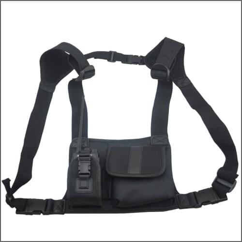 Walkie Talkie Nylon Chest Pack/Carry Case for Baofeng wouxun pofung Hytera Motorola Kenwood ICOM Vertex Standard radios