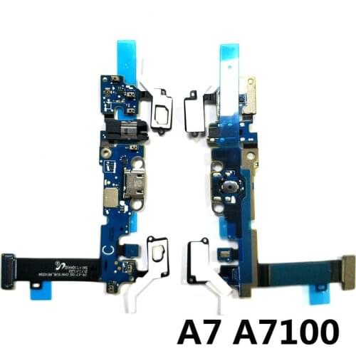 New Microphone Module+USB Charging Port Board Flex Cable For Samsung A7 2016 A710F / A7100 / A700F / A7000 / A7 2018 A750F